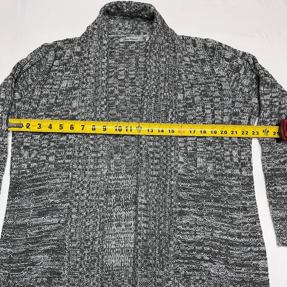 Jason Maxwell Sweater Grey Tone Marled Shawl Collar Tight Knit Cardigan , Large - Picture 6 of 9